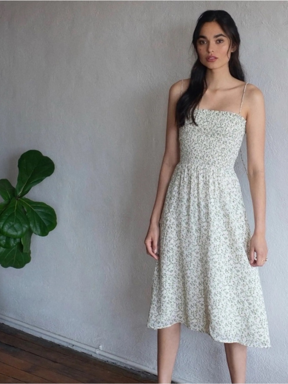 Reformation Sable Dress in Ivy